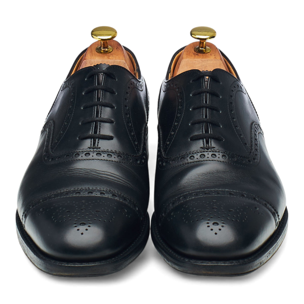 'Diplomat' Black Leather Oxford Brogues UK 8.5 G