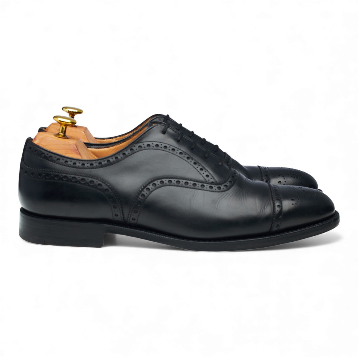 'Diplomat' Black Leather Oxford Brogues UK 8.5 G