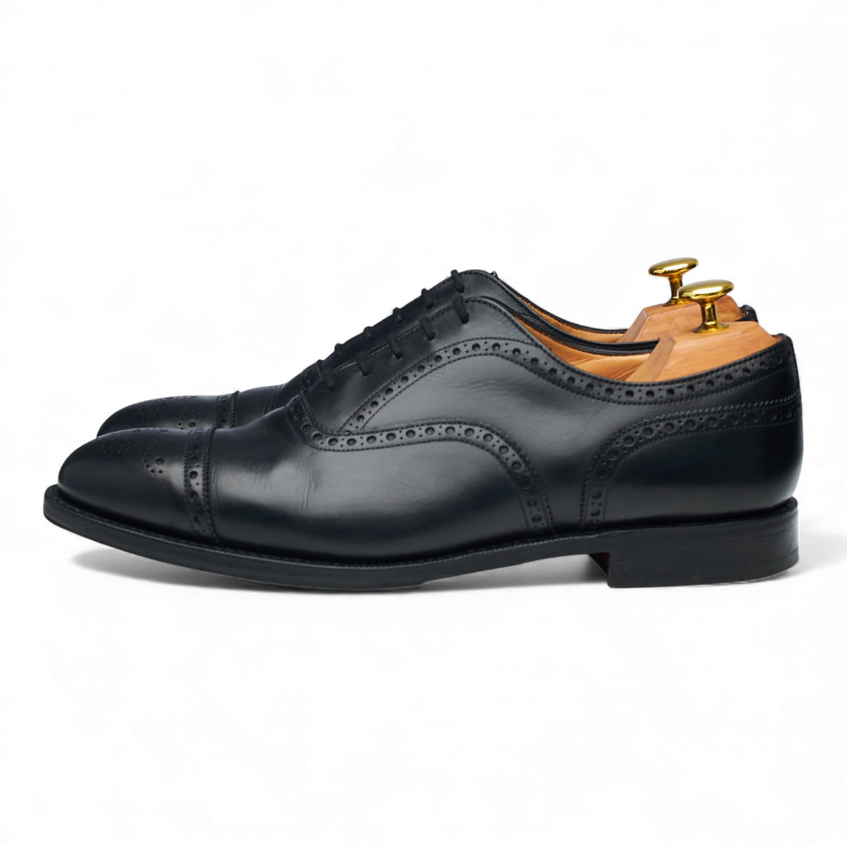 'Diplomat' Black Leather Oxford Brogues UK 8.5 G