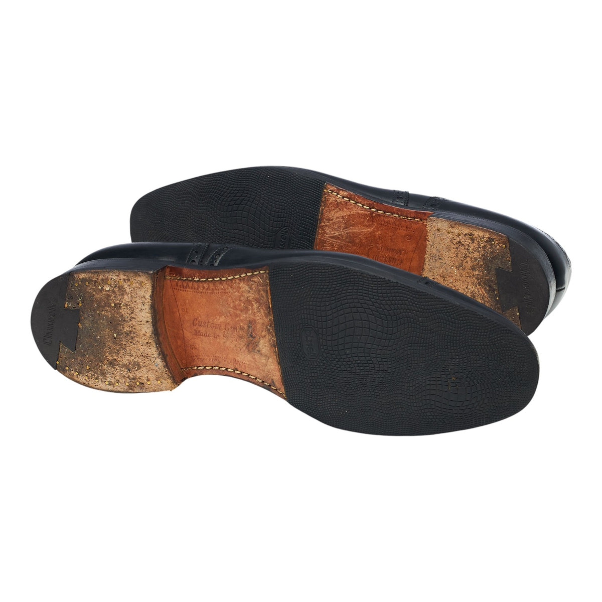 'Diplomat' Black Leather Oxford Brogues UK 8.5 G