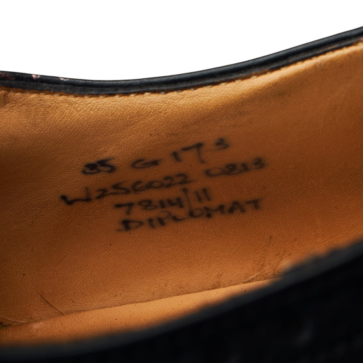 'Diplomat' Black Leather Oxford Brogues UK 8.5 G