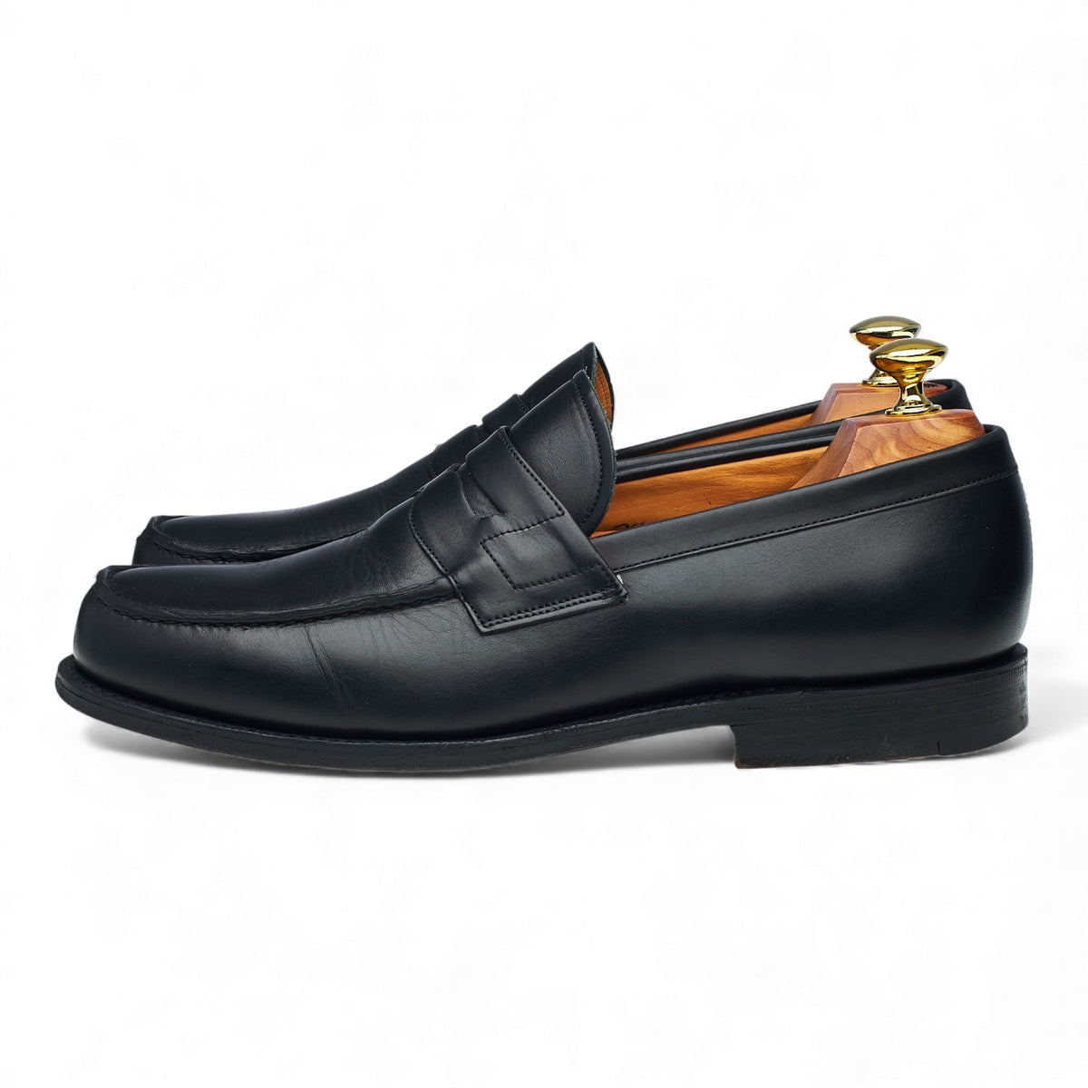 'Wesley' Black Leather Loafers UK 7.5 G