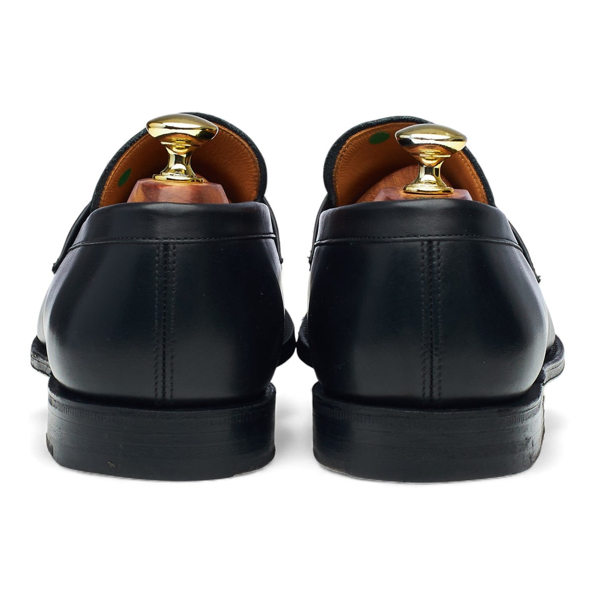 'Wesley' Black Leather Loafers UK 7.5 G