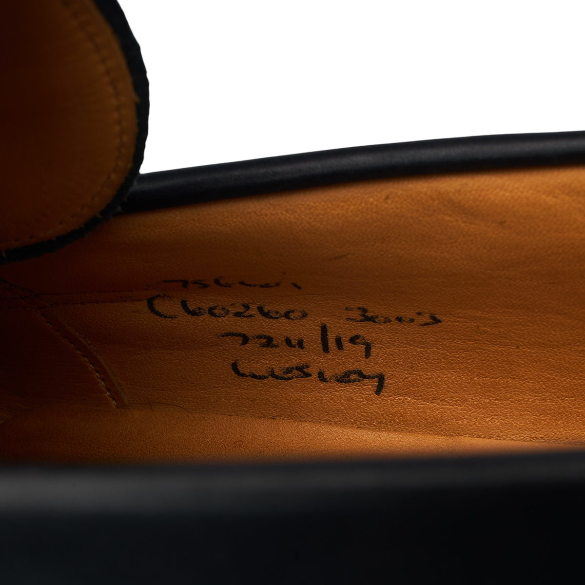 'Wesley' Black Leather Loafers UK 7.5 G