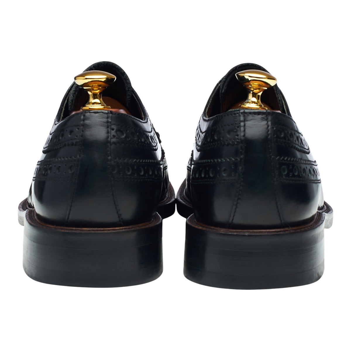 Black Leather Derby Brogues UK 6