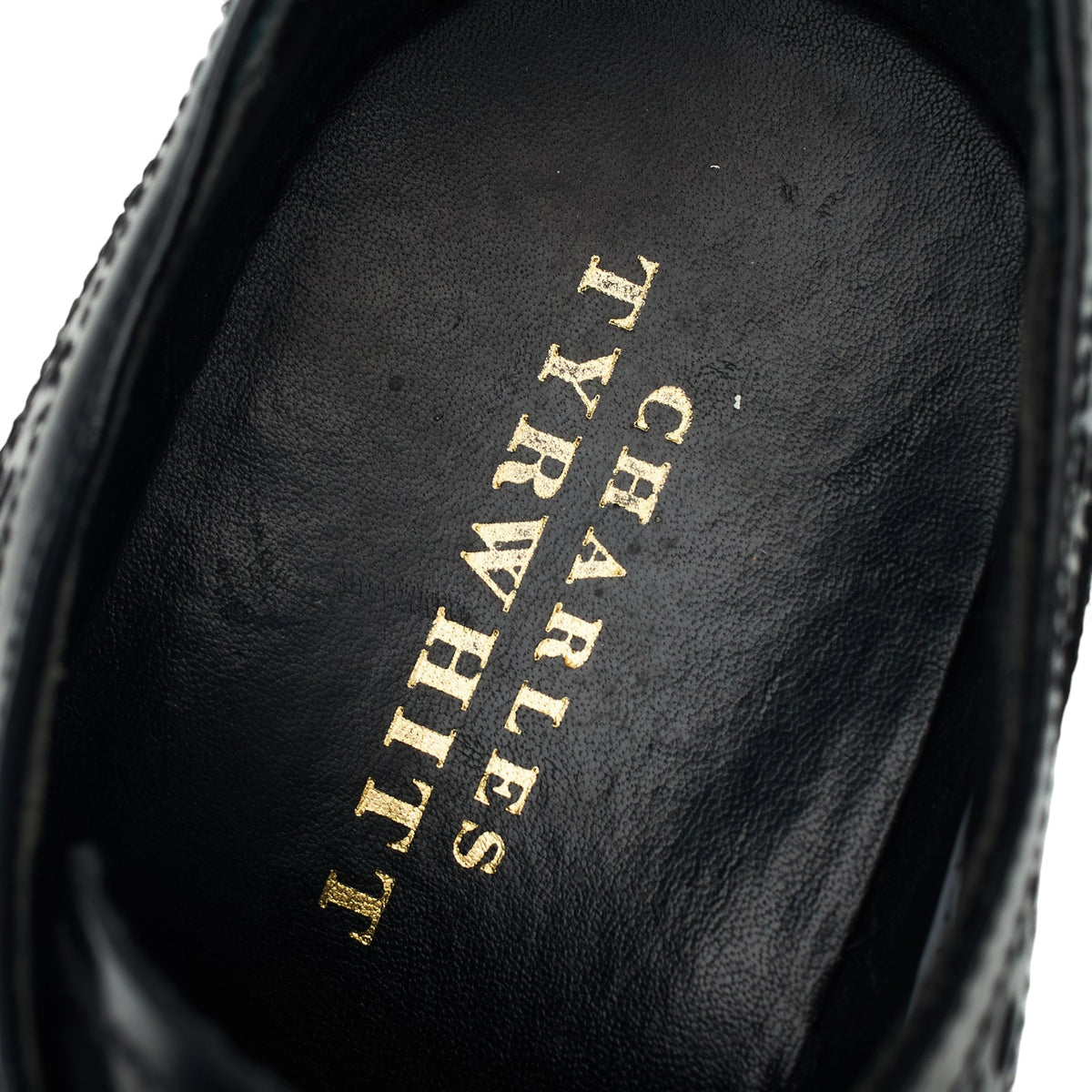 Black Leather Derby Brogues UK 6