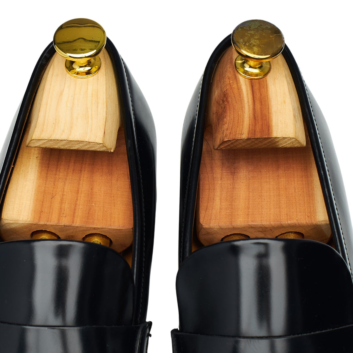 Black Leather Loafers UK 7 EEE