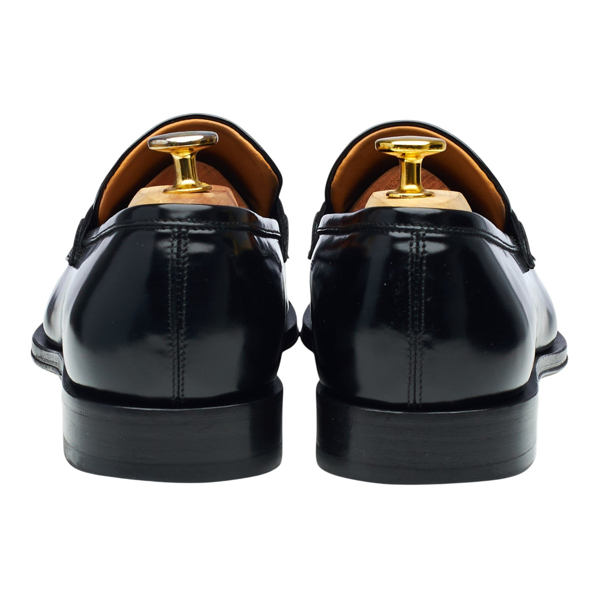 Black Leather Loafers UK 7 EEE