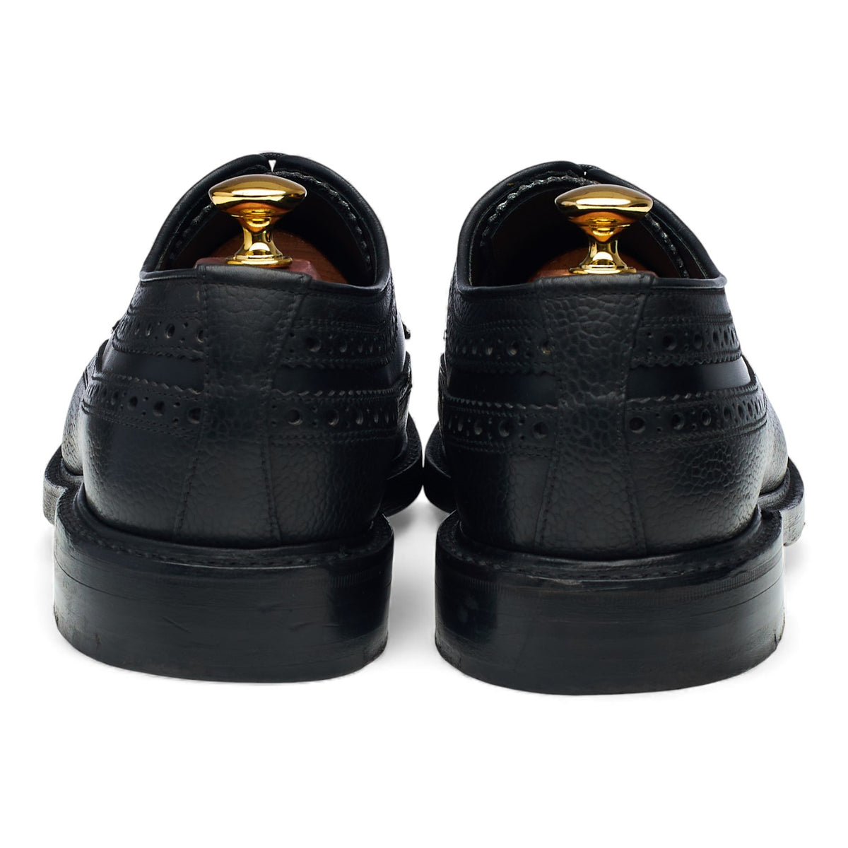 1880 'Taunton' Black Leather Derby Brogues UK 9 F