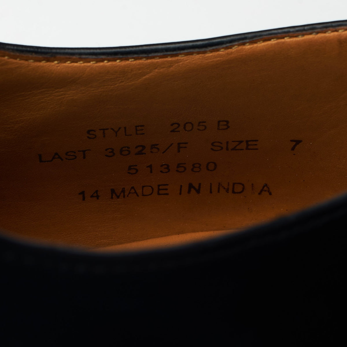 '205B' Black Leather Derby UK 7 F