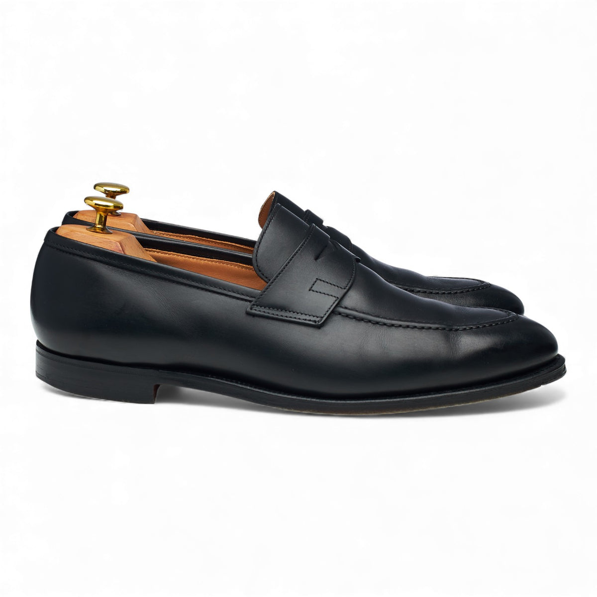 'Sydney' Black Leather Loafers UK 8 G