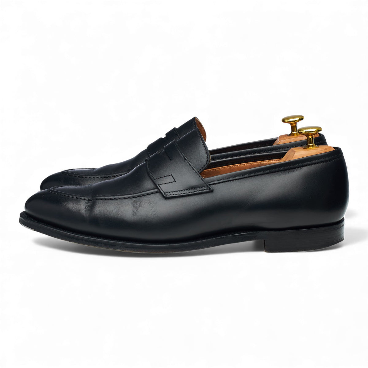 'Sydney' Black Leather Loafers UK 8 G