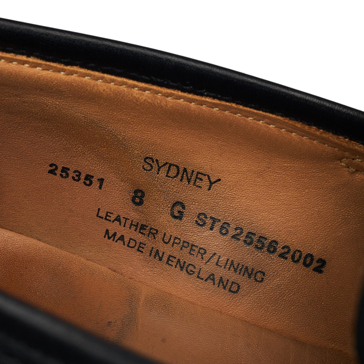 'Sydney' Black Leather Loafers UK 8 G