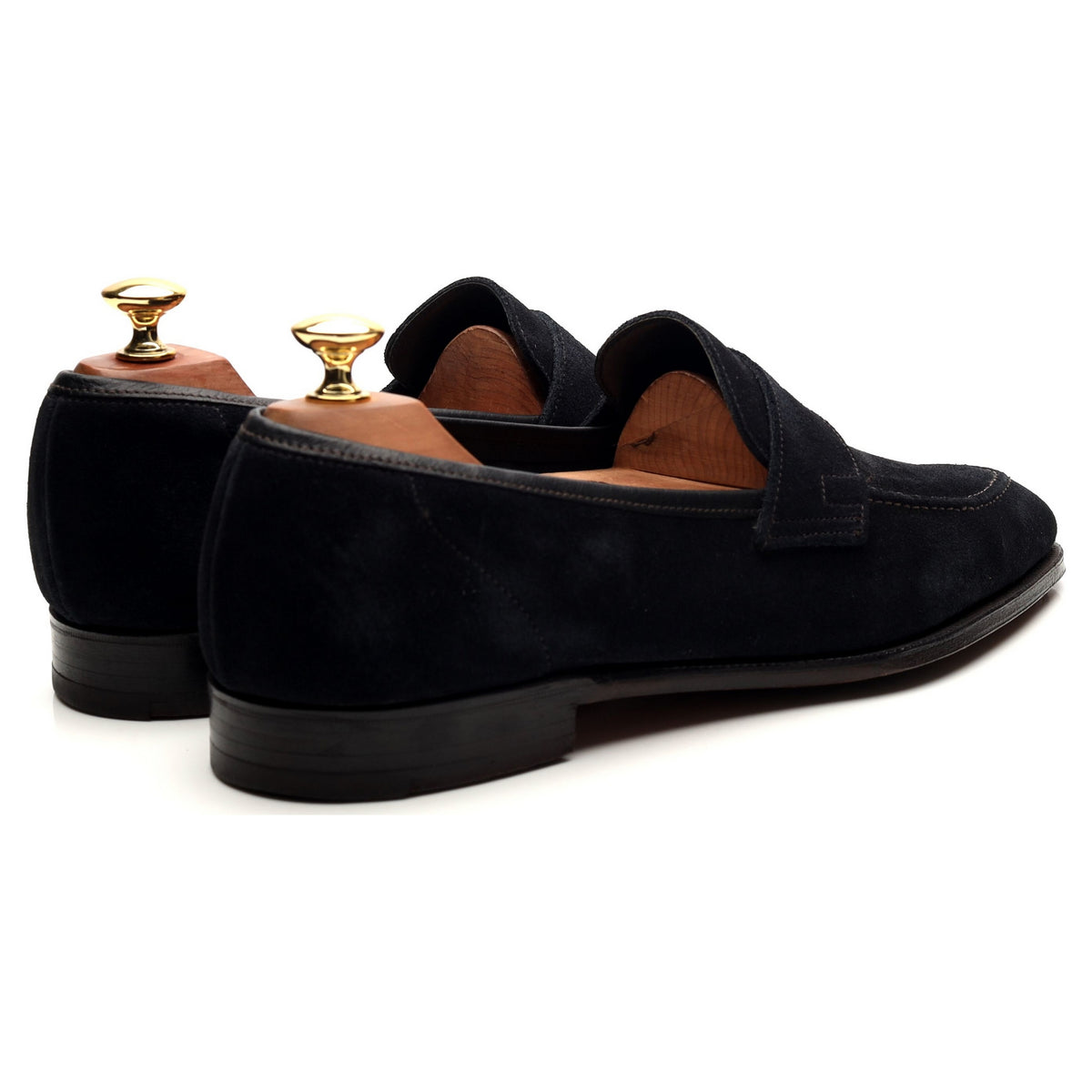 &#39;Teign&#39; Navy Blue Suede Loafers UK 9 E