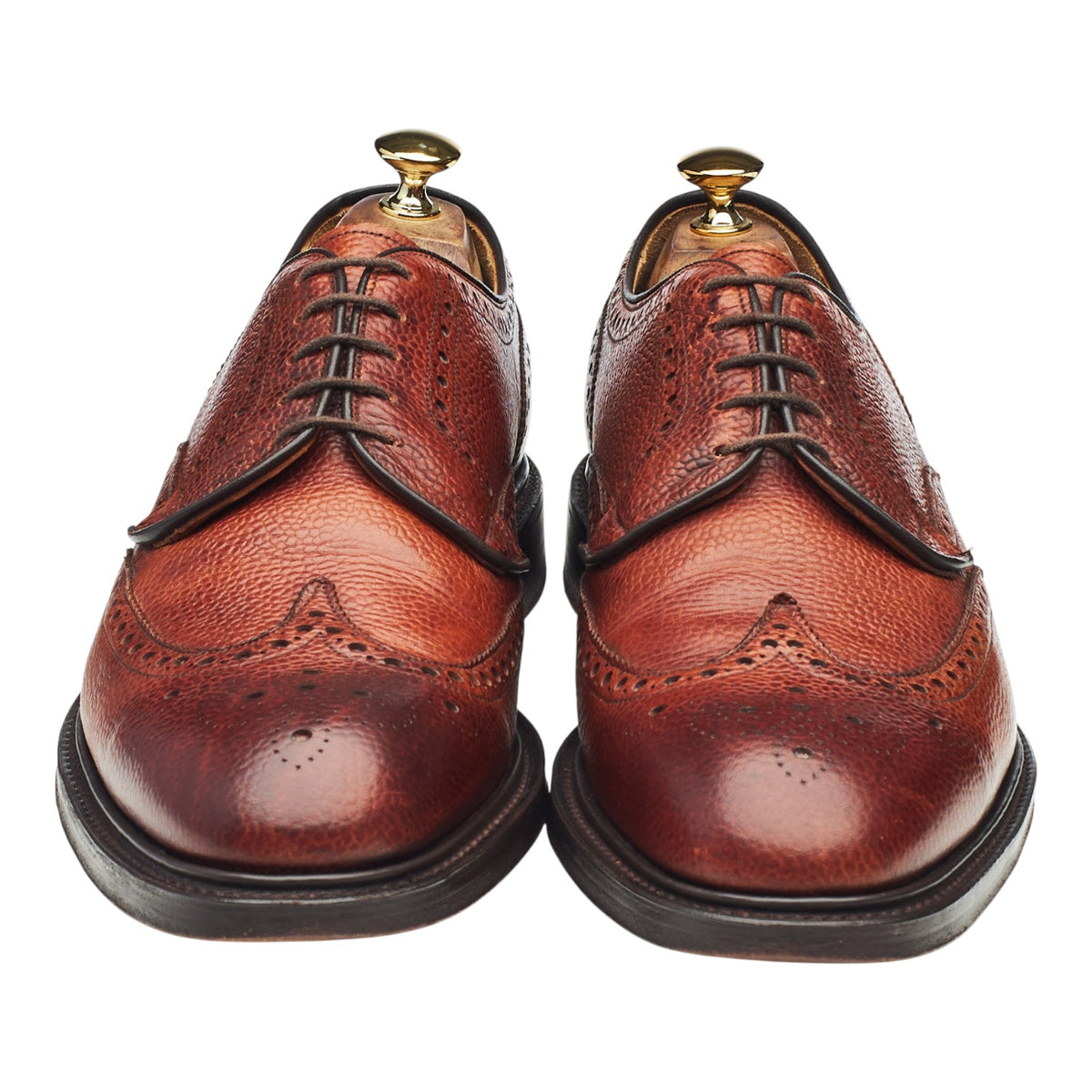 'Bexhill' Burgundy Grain Leather Derby Brogue UK 11 F