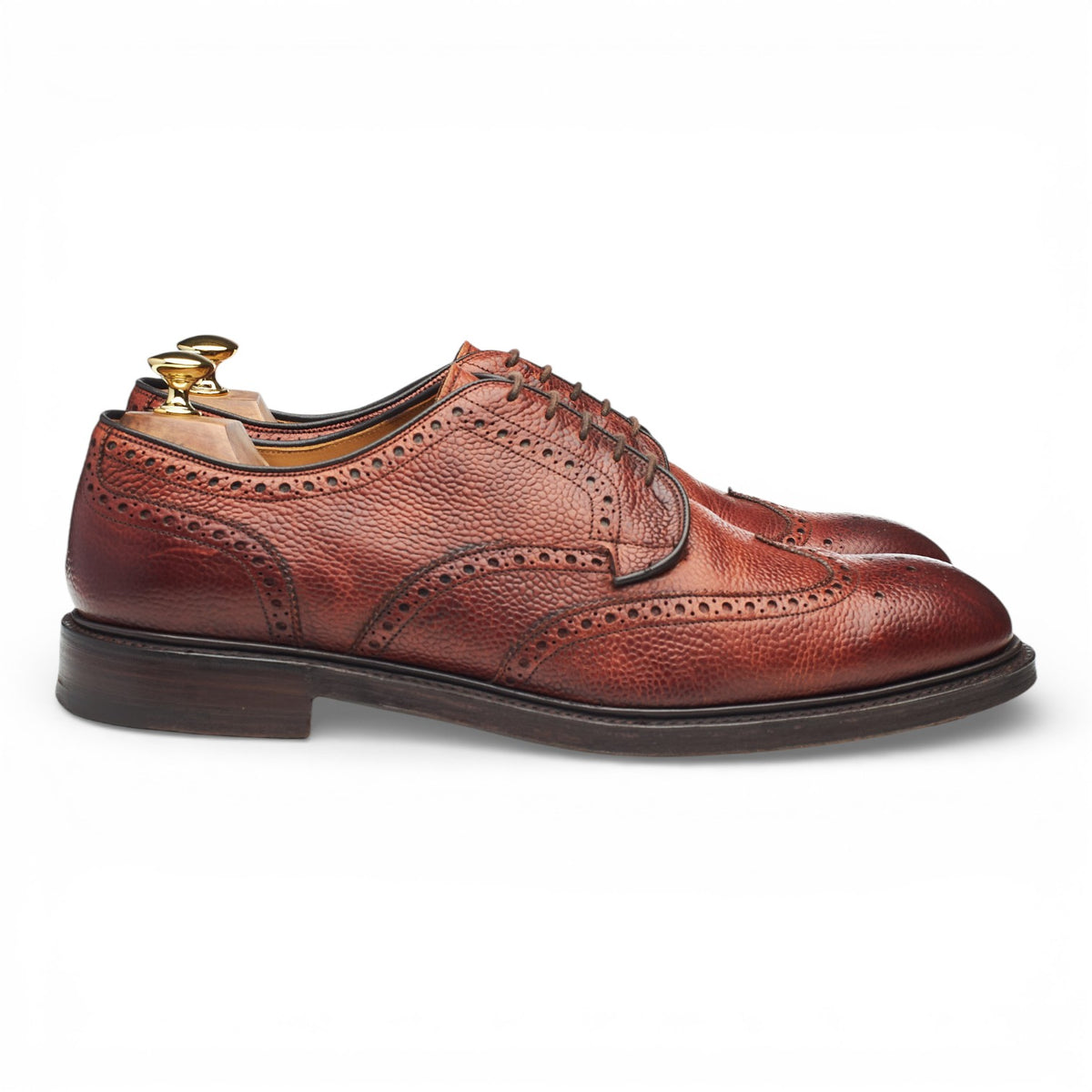 'Bexhill' Burgundy Grain Leather Derby Brogue UK 11 F
