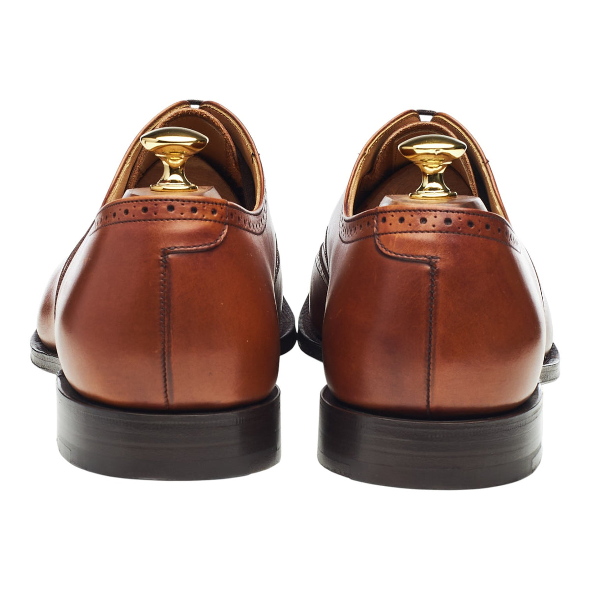 'Berlin' Tan Brown Leather Oxford Brogues UK 11 F