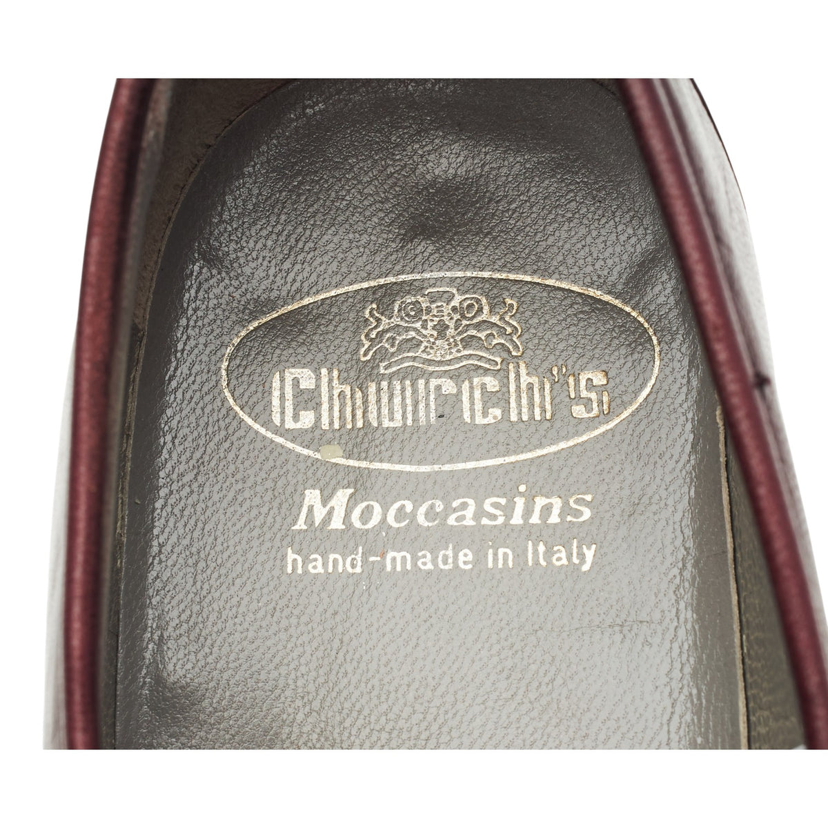 'Turin' Burgundy Leather Moccasins Loafers UK 8 F