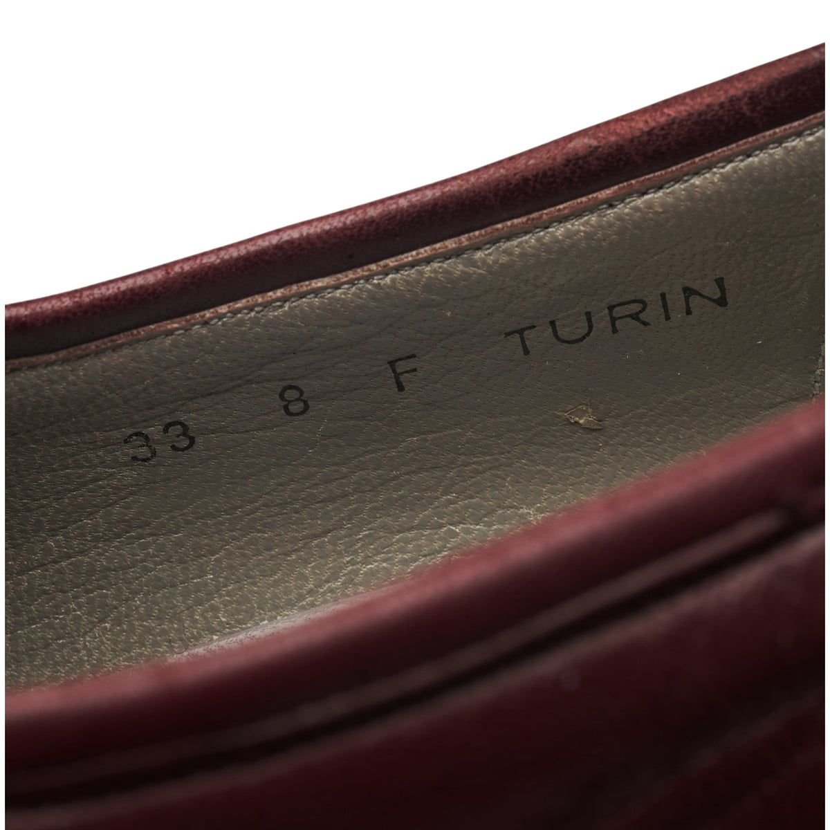 'Turin' Burgundy Leather Moccasins Loafers UK 8 F