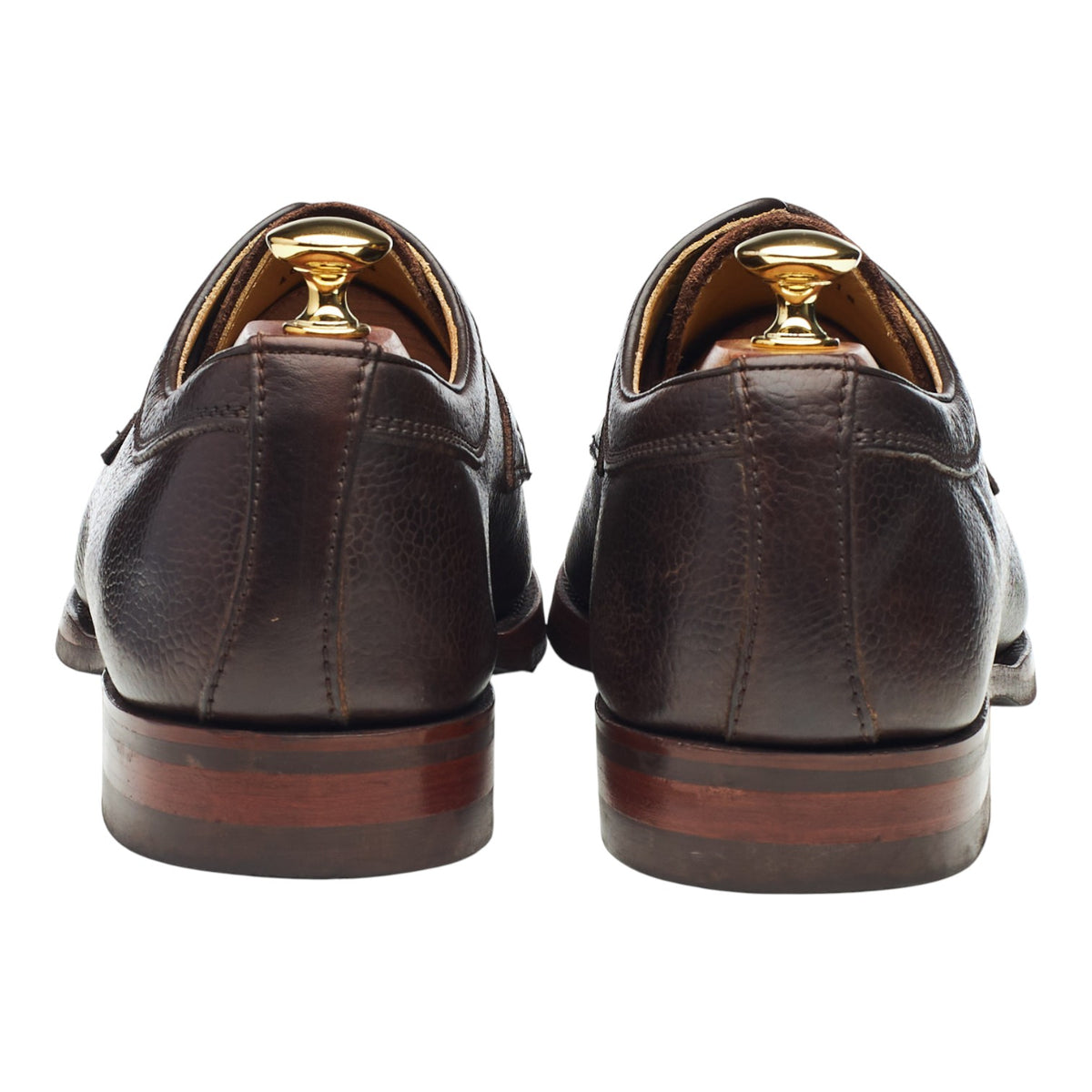 'Skye' Dark Brown Grain Leather Derby UK 9.5 F