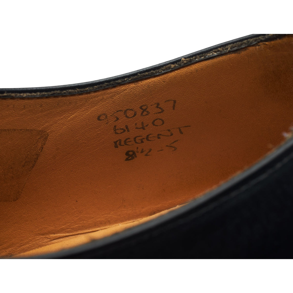 'Regent' Black Leather Oxford UK 8.5