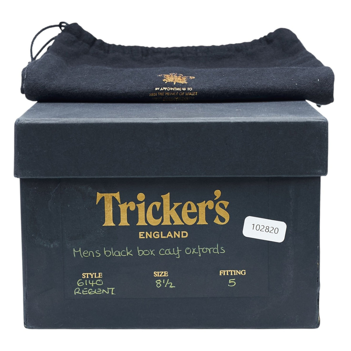 'Regent' Black Leather Oxford UK 8.5