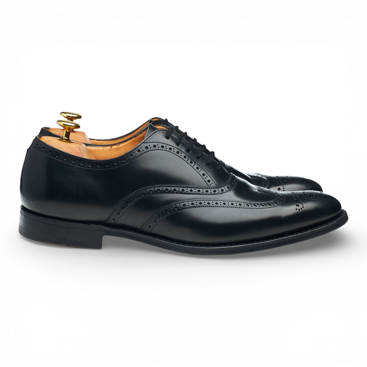 'New York' Black Leather Oxford Brogues UK 8.5 G