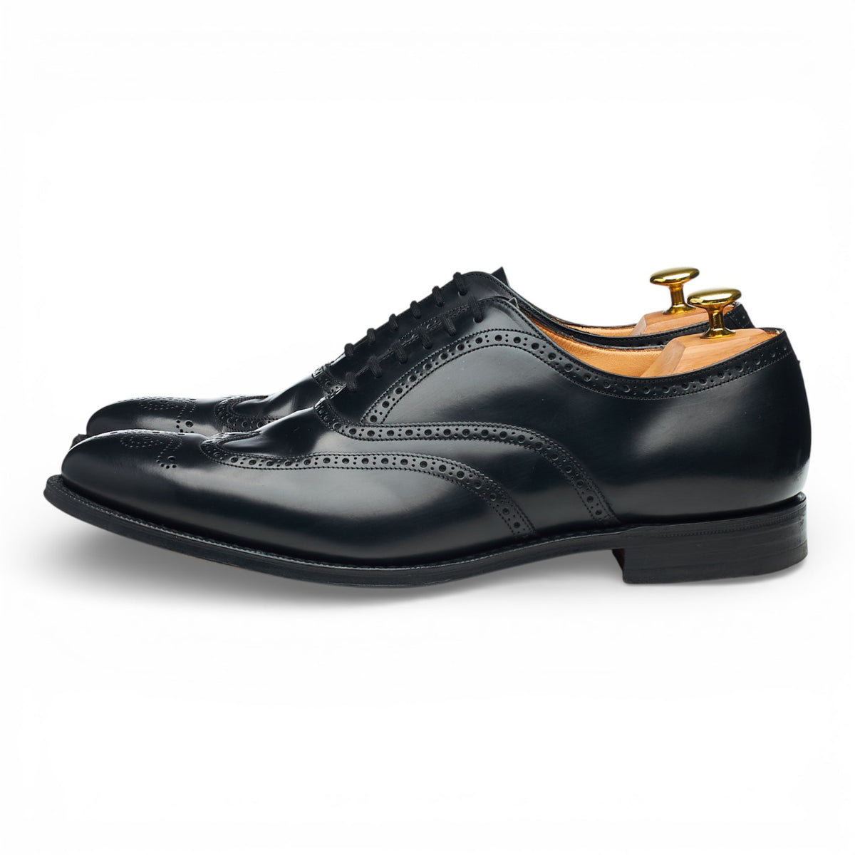 'New York' Black Leather Oxford Brogues UK 8.5 G