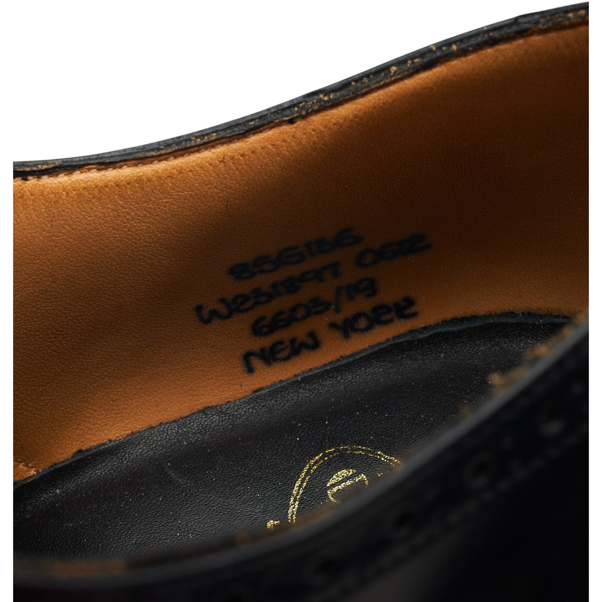 'New York' Black Leather Oxford Brogues UK 8.5 G