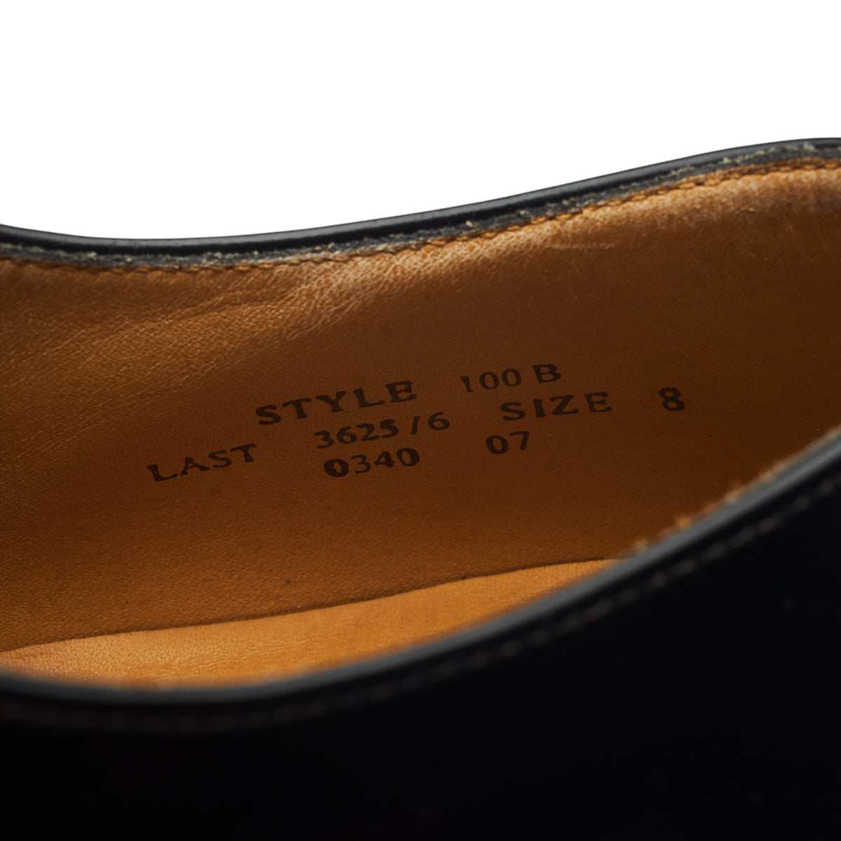 '100B' Black Leather Oxford UK 8 F