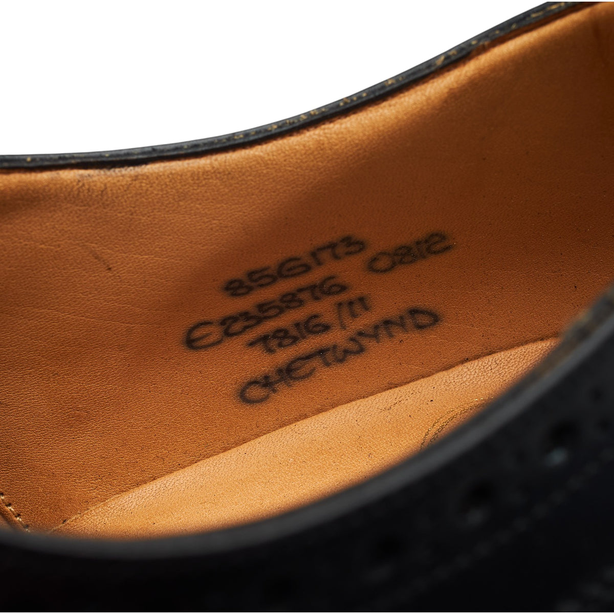 'Chetwynd' Black Leather Oxford Brogues UK 8.5 G