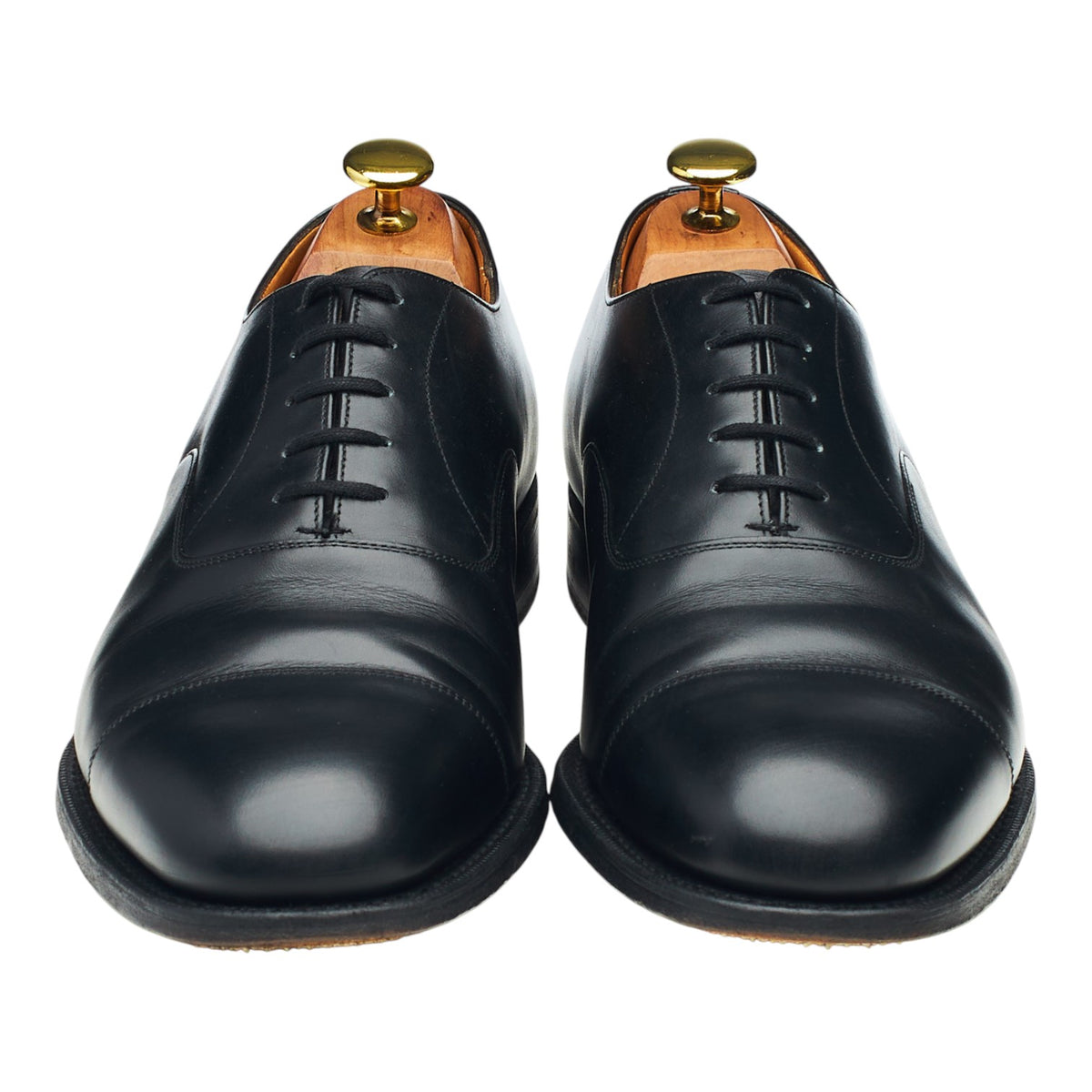 'Consul' Black Leather Oxford UK 8 H