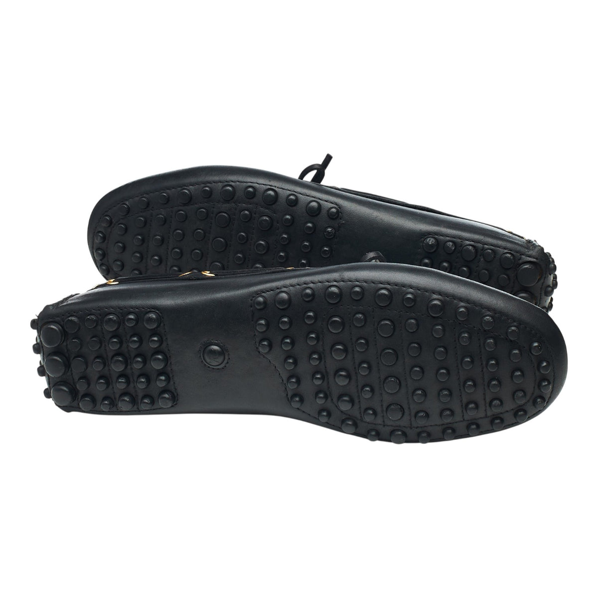 Black Leather Driving Loafers UK 7.5