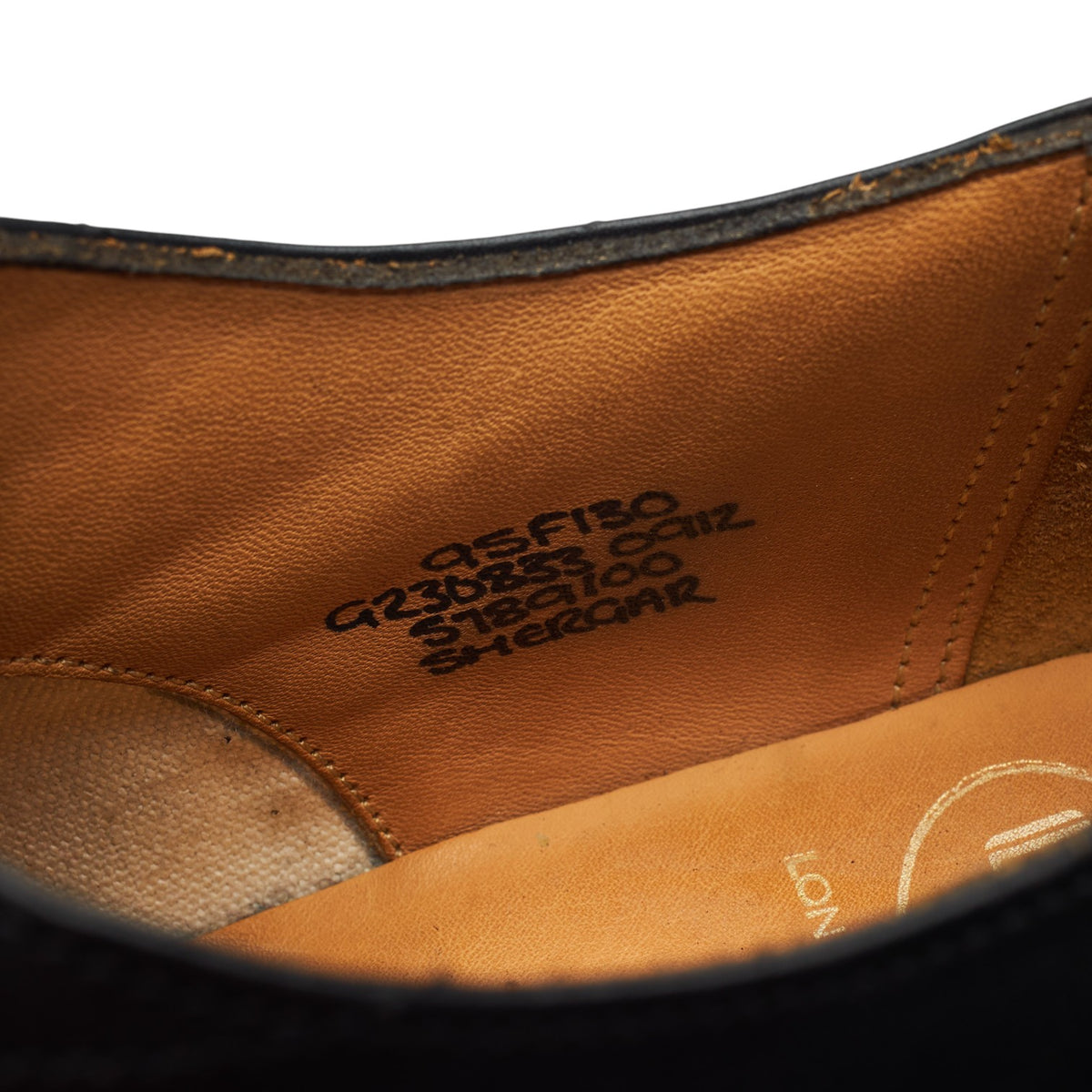 'Shergar' Black Leather Oxford UK 9.5 F