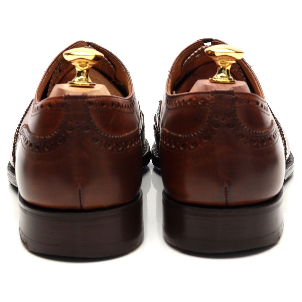 &#39;Chetwynd&#39; Tan Brown Leather Oxford Brogue UK 7 F