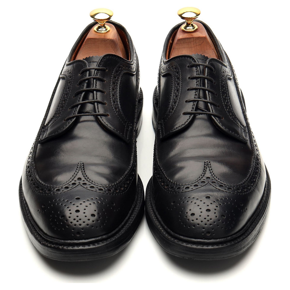 &#39;9751&#39; Black Cordovan Derby Brogue UK 8.5 US 9 E