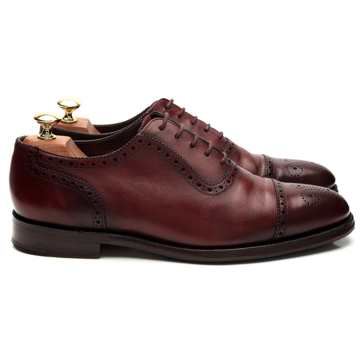 1880 &#39;Strand&#39; Burgundy Leather Oxford Brogue UK 8 F