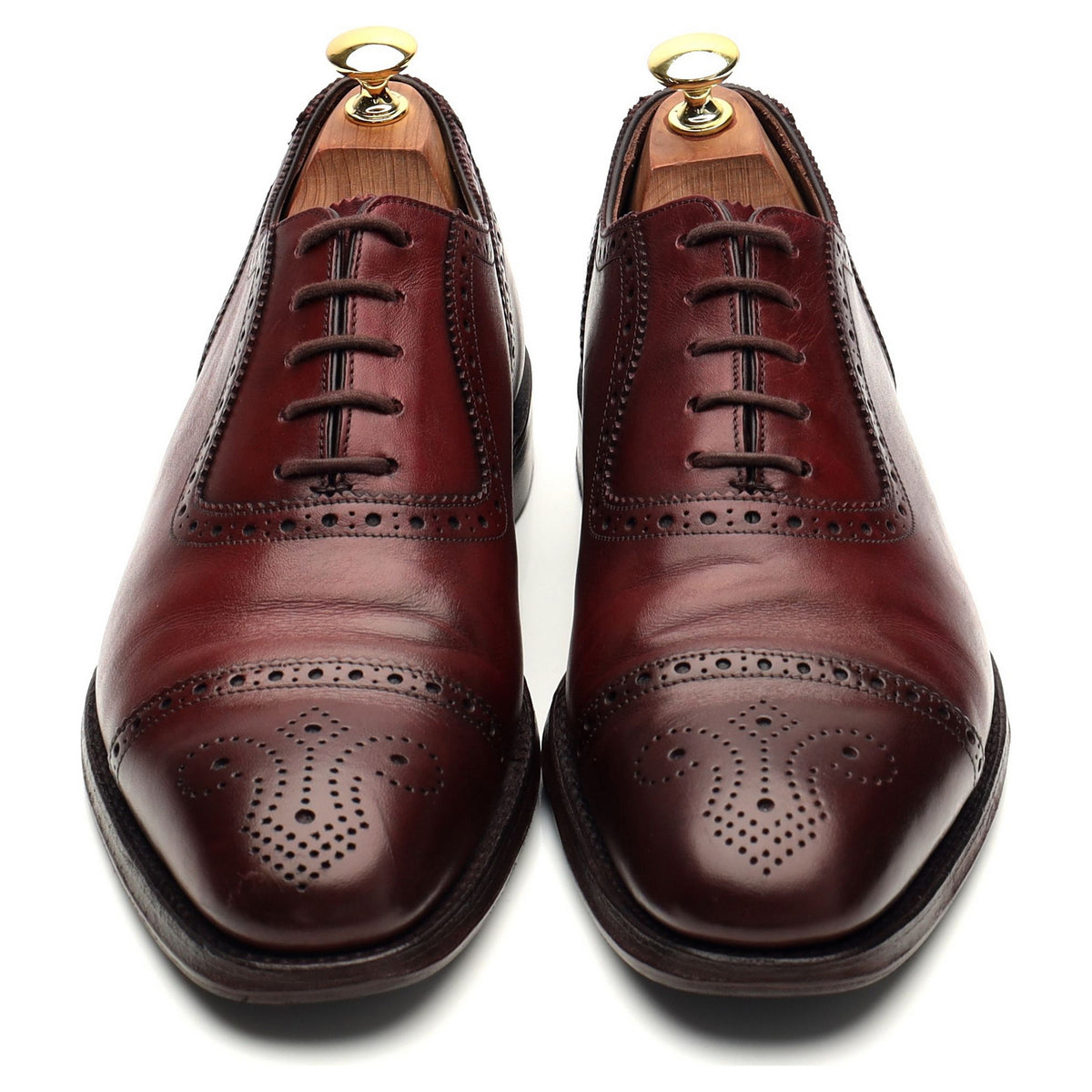 1880 &#39;Strand&#39; Burgundy Leather Oxford Brogue UK 8 F