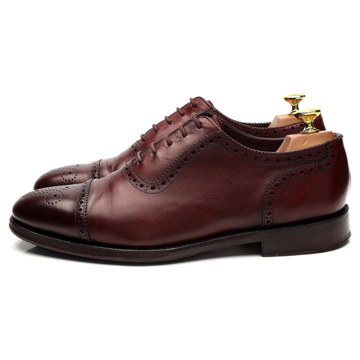 1880 &#39;Strand&#39; Burgundy Leather Oxford Brogue UK 8 F