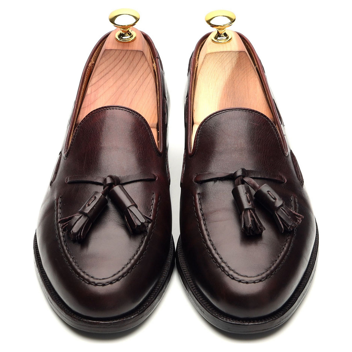 Shipton &amp; Heneage &#39;Cavendish&#39; Burgundy Leather Tassel Loafers UK 6.5 EX