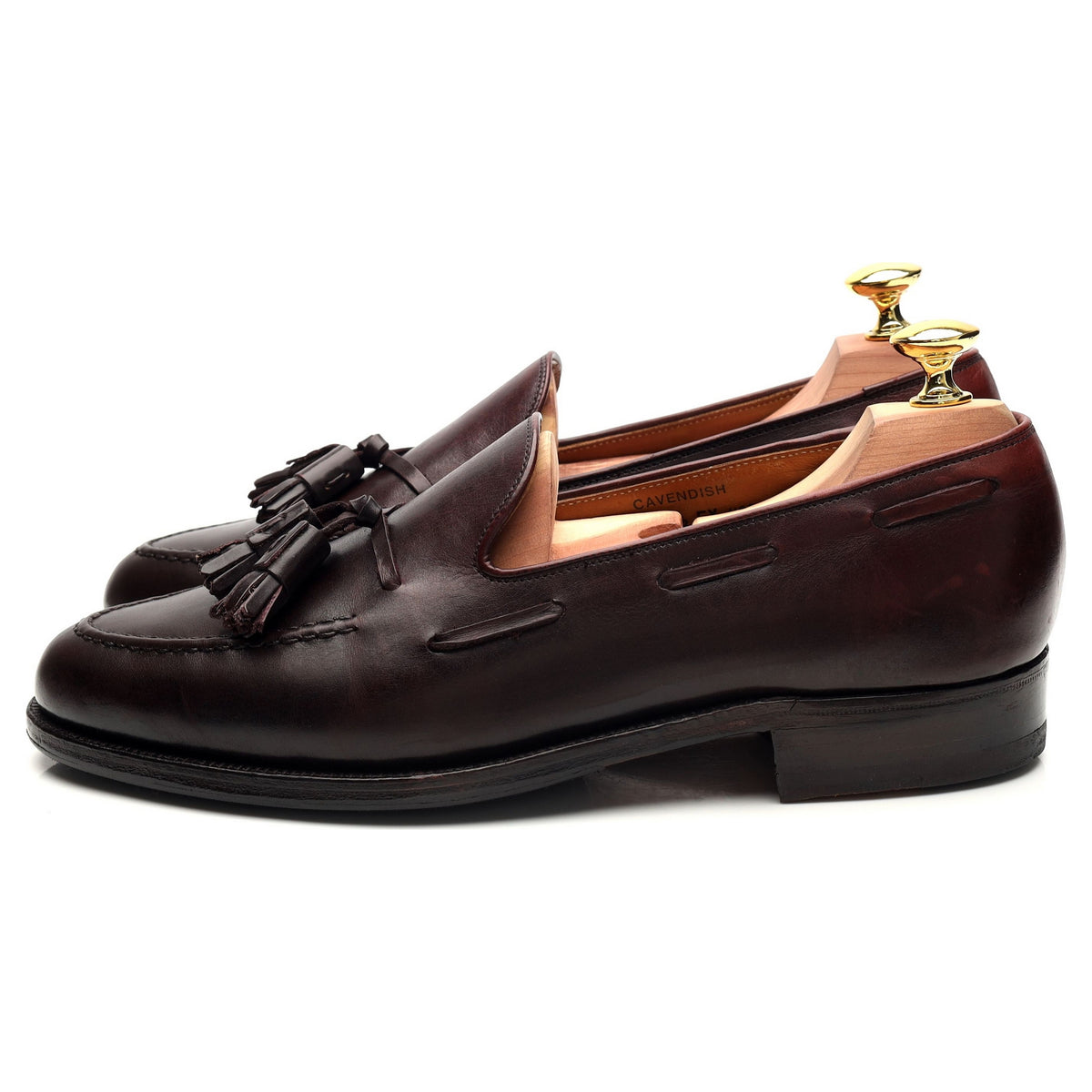 Shipton &amp; Heneage &#39;Cavendish&#39; Burgundy Leather Tassel Loafers UK 6.5 EX