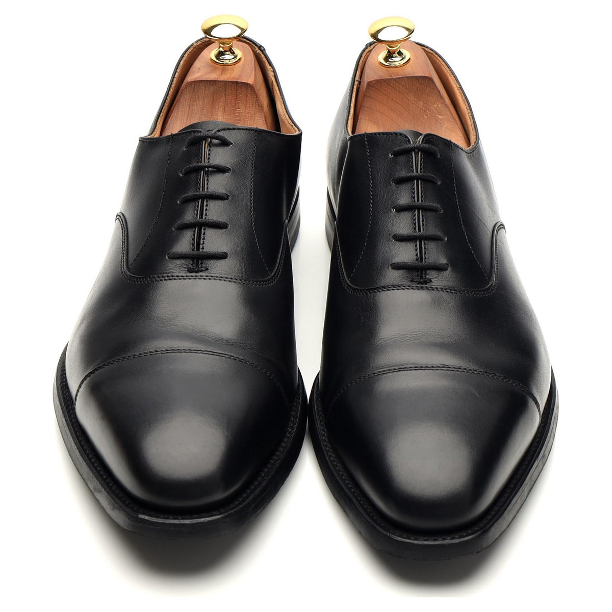 &#39;Hallam&#39; Black Leather Oxford UK 10 E