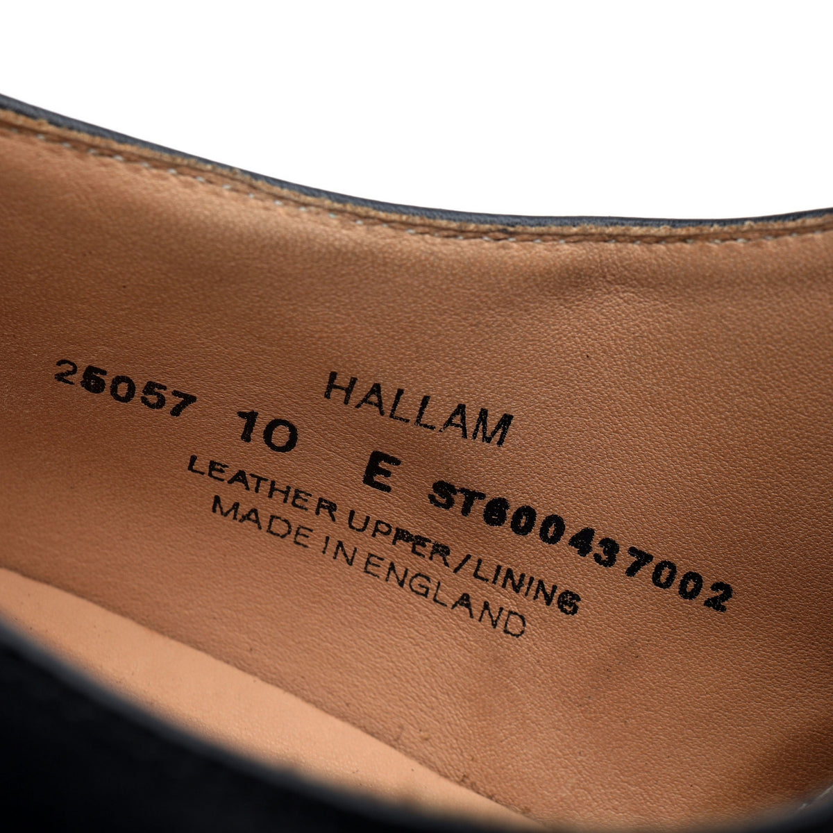 &#39;Hallam&#39; Black Leather Oxford UK 10 E