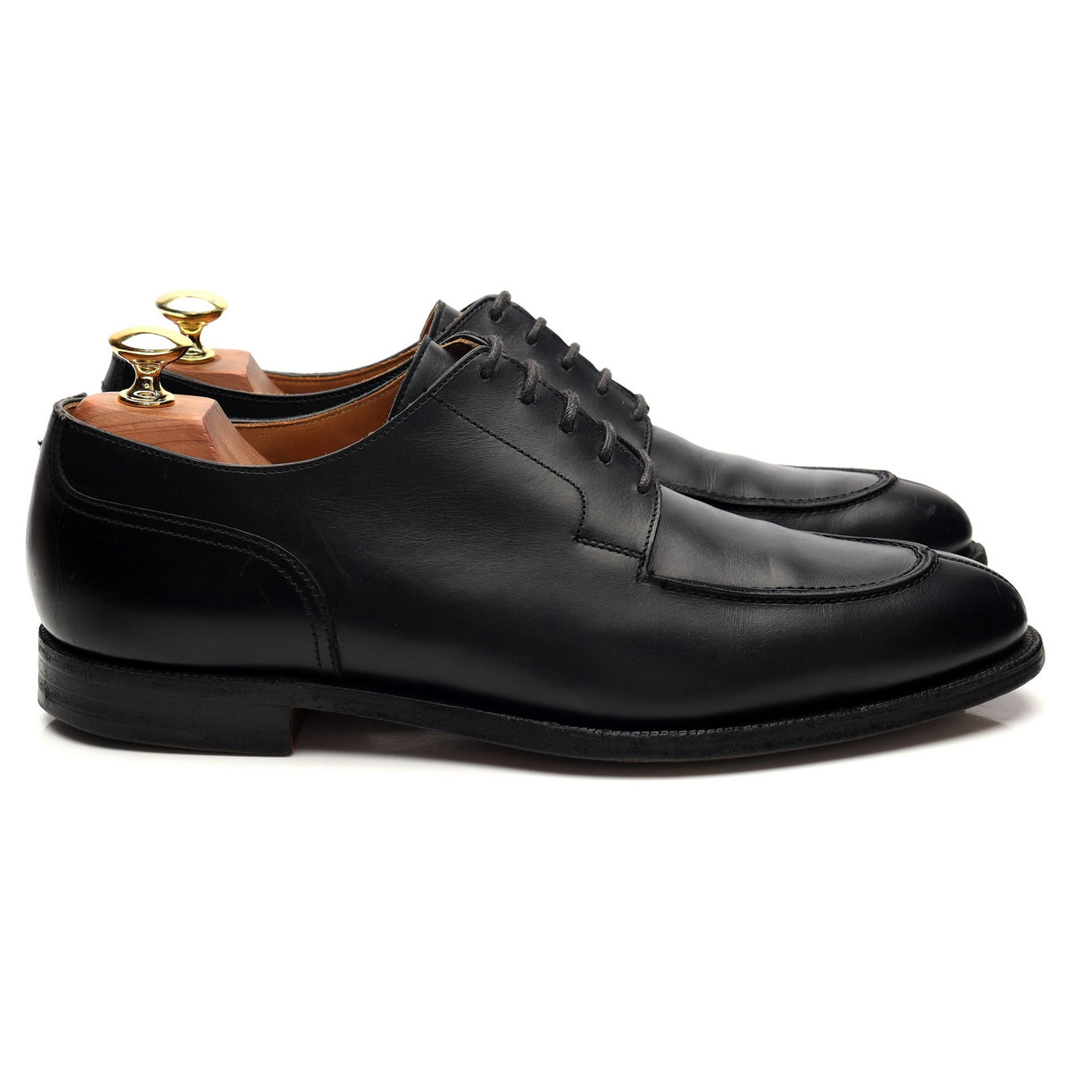 Peal &amp; Co Black Leather Split Toe Derby UK 8.5 US 9.5 D