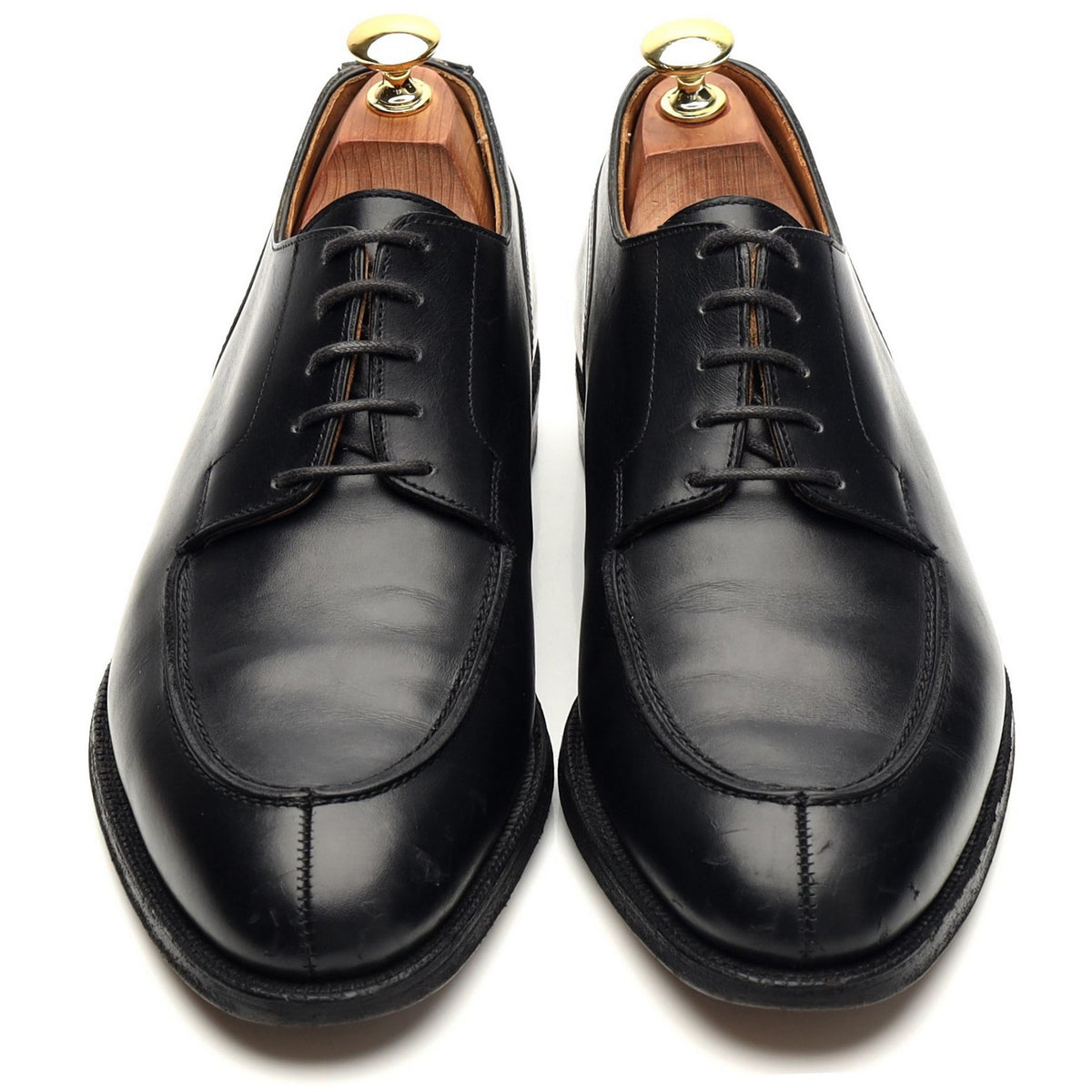 Peal &amp; Co Black Leather Split Toe Derby UK 8.5 US 9.5 D