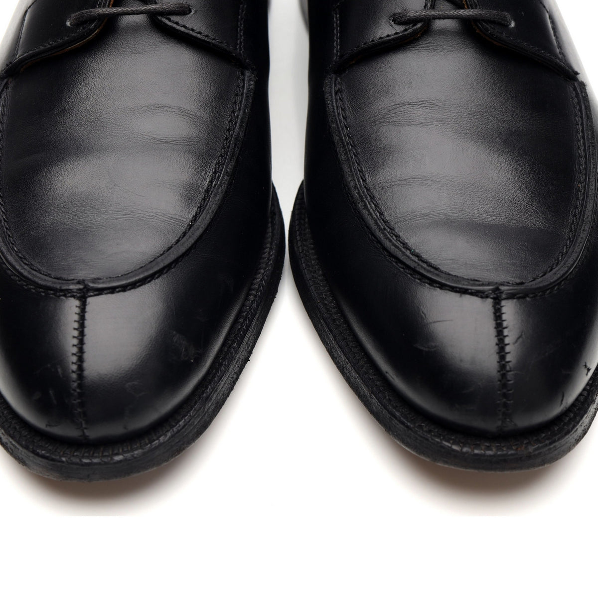 Peal &amp; Co Black Leather Split Toe Derby UK 8.5 US 9.5 D