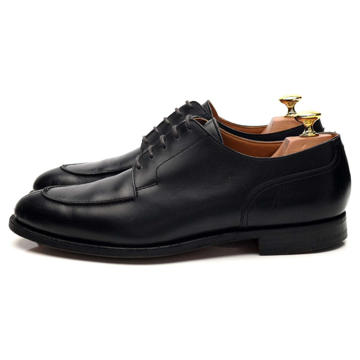 Peal &amp; Co Black Leather Split Toe Derby UK 8.5 US 9.5 D