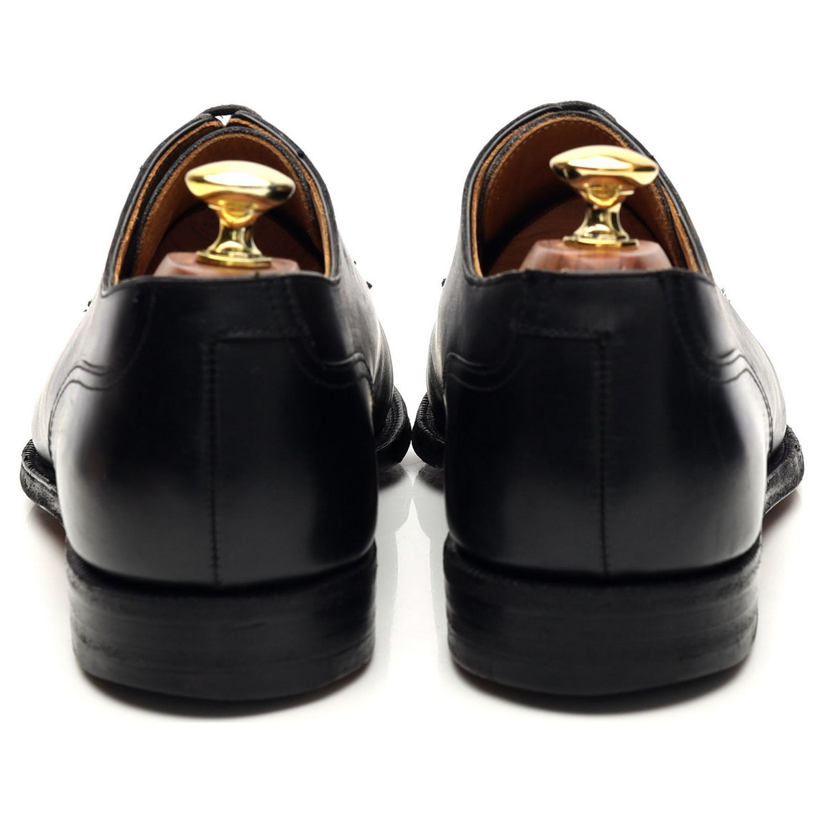 Peal &amp; Co Black Leather Split Toe Derby UK 8.5 US 9.5 D