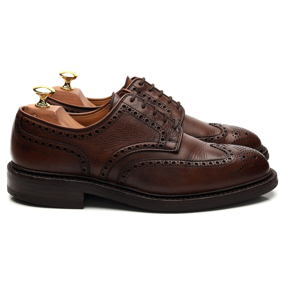 &#39;Pembroke&#39; Dark Brown Grain Leather Derby UK 6.5 E