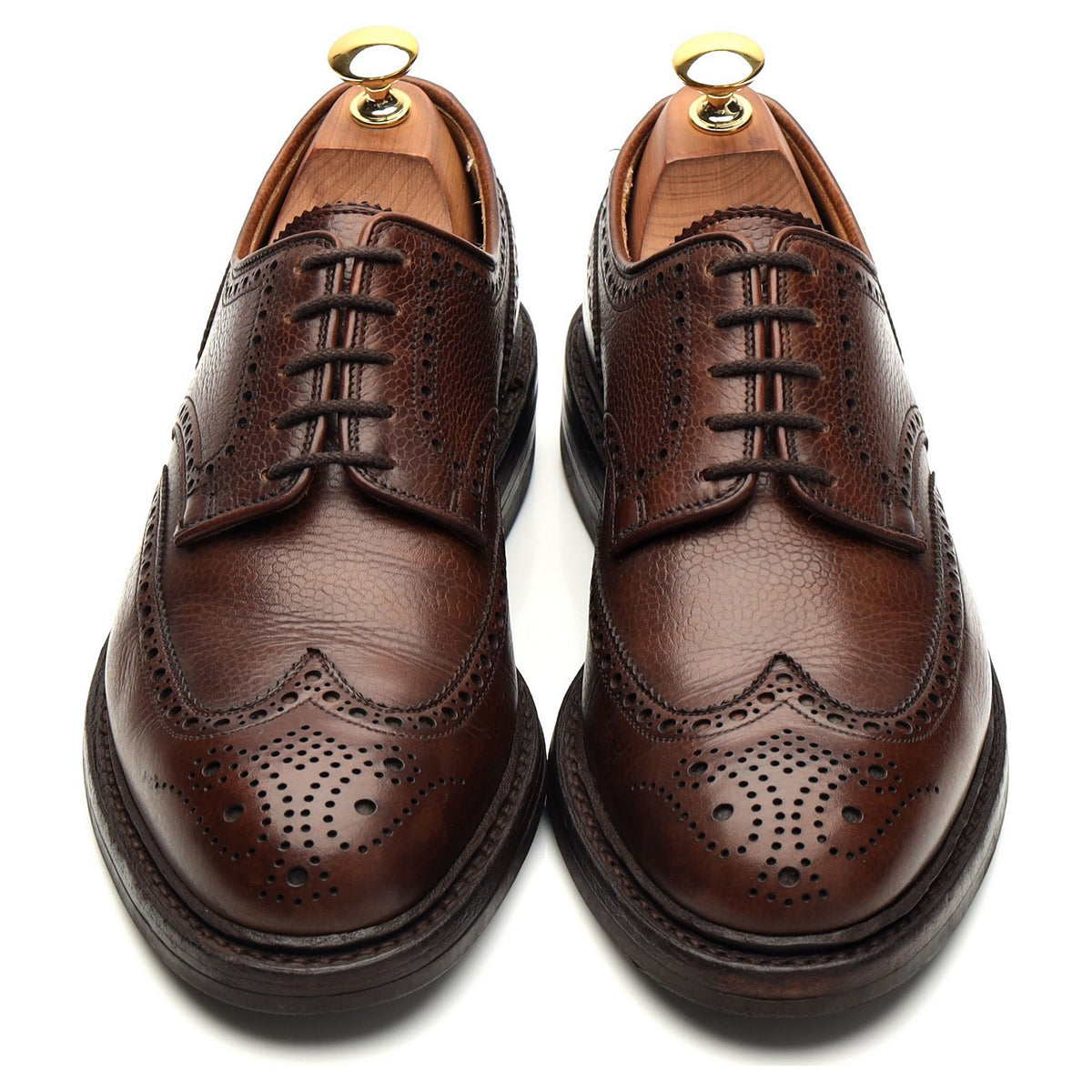 &#39;Pembroke&#39; Dark Brown Grain Leather Derby UK 6.5 E